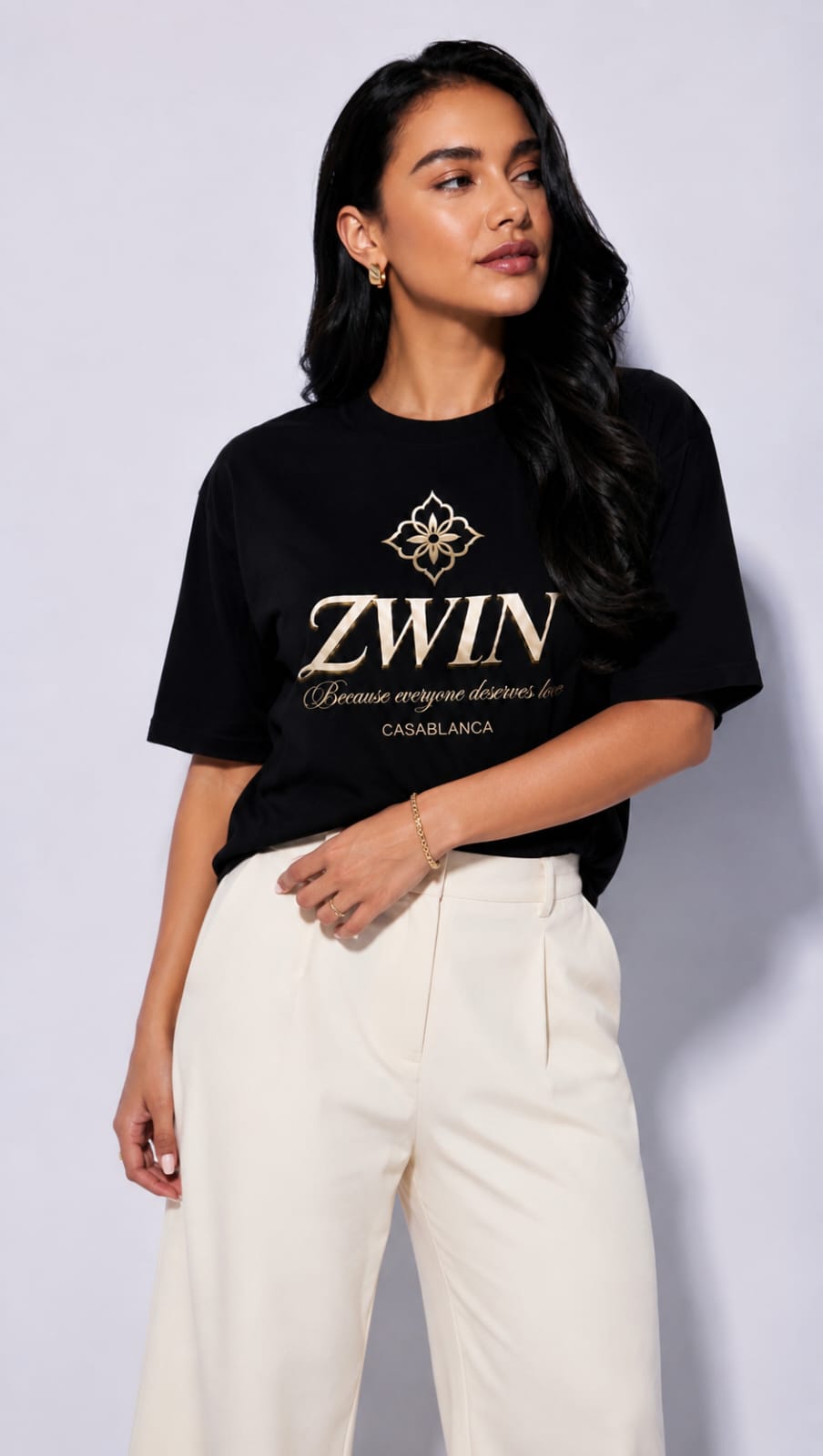 ZWIN Casablanca Signature Oversized T-Shirt - Black Edition