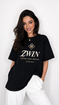 ZWIN Casablanca Signature Oversized T-Shirt - Black Edition