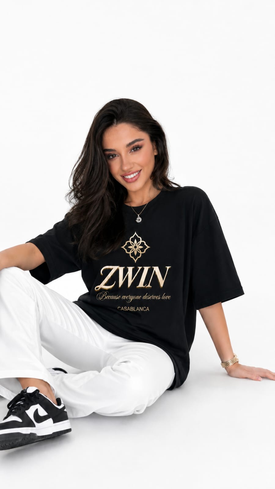 ZWIN Casablanca Signature Oversized T-Shirt - Black Edition