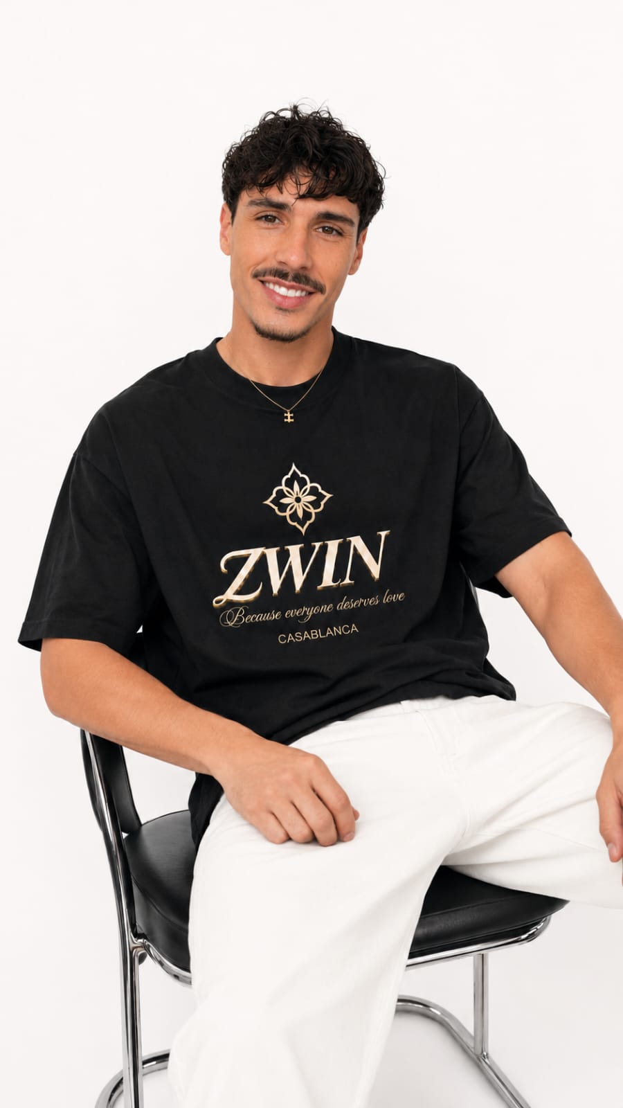 ZWIN Casablanca Signature Oversized T-Shirt - Black Edition